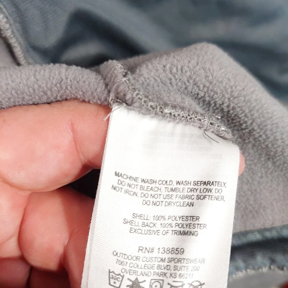 Columbia Jacket Mens Large Gray Fleece Full Zip University Of Penn Omni-Wick